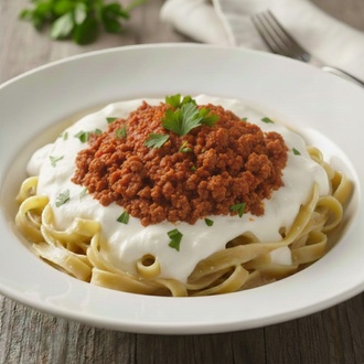 Fettuccine Kıymalı Yoğurtlu görseli