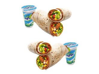 2 Adet Double Doritoslu Dürüm + 2 Ayran görseli