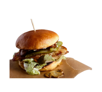 Tavuk Burger+patates Kızartması görseli