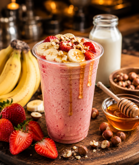 Protein (50Cl.)+(çilek+muz+fındık+bal+süt) görseli