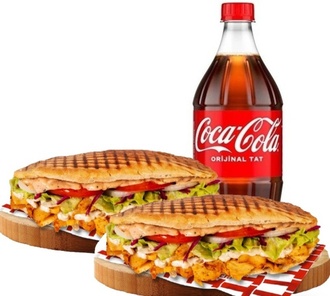 2 Li Berlin Tavuk Döner Ve 1 Lt İçecek görseli