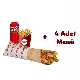 4’Lü Tavuk + 4 Coca Cola  + 4 Cips görseli