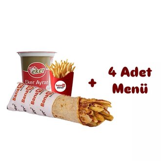 4’Lü Tavuk + 4 Ayran + 4 Cips görseli