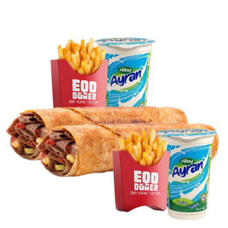 2'Li Et Döner Dürüm (Medium) Menü görseli