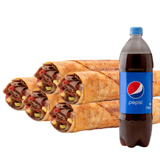 5'Li Et Döner Dürüm (Medium) Menü görseli