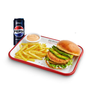 Somon Burger + İçecek görseli