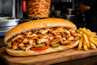 Tam Ekmek Arası Tavuk Döner (100 Gr.) görseli