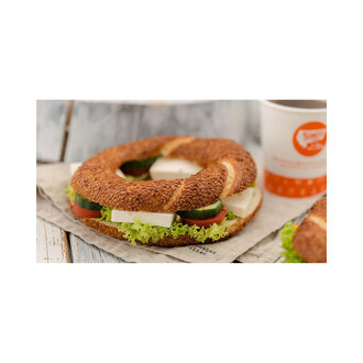 Beyaz Peynirli Simit Tabağı görseli