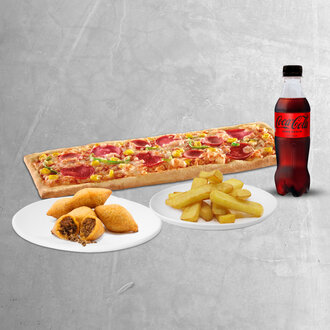 Pizzetta + 3'Lü Mini İçli Köfte + Patates + İçecek (33 Cl.) görseli