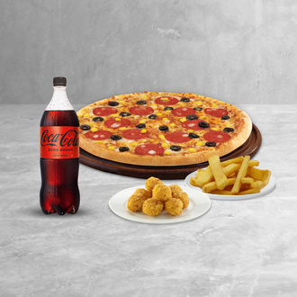 Orta Boy Paketos + Paketosla (10'Lu Çıtır Tavuk Topları + Küçük Boy Patates) + Litrelik İçecek görseli