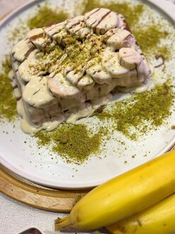 Beyaz Çikolatalı Muzlu Waffle (Büyük) görseli