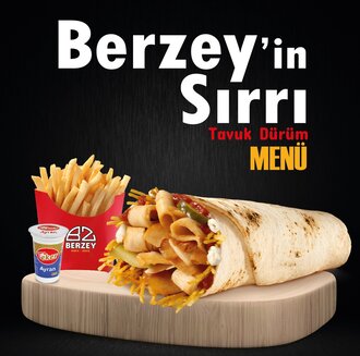 Berzey'in Sırrı Acılı Tavuk Dürüm Menü (100 Gr.) görseli