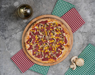 Bol Sosisli Pizza (25 Cm) görseli