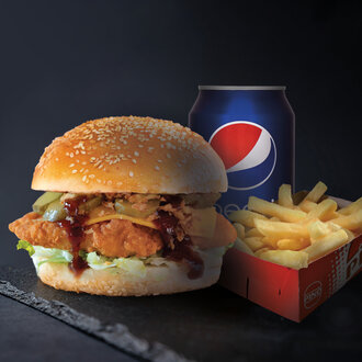 Barbekü Piliç Burger & Kutu İçecek Menü görseli