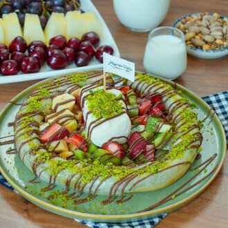 Çikolatalı Meyveli Simit Katmer (1 Kişilik) görseli