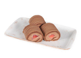 Mini Çikolatalı Çilekli Sarma Pasta (Adet) görseli