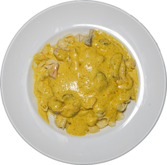 Köri Soslu Conchiglie Makarna görseli
