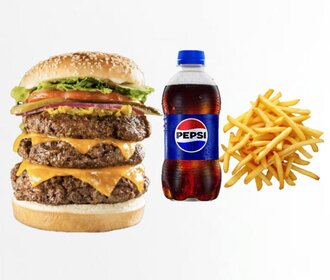Triblex Cheese Burger Menü görseli