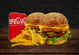 2'Li Buffet Çıtır Tavuk Burger ,İçecek Menü görseli