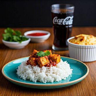 Tavuk Soteli Pilav + Coca Cola görseli