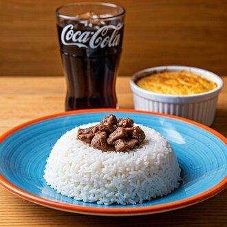 Kavurmalı Pilav+coca Cola görseli
