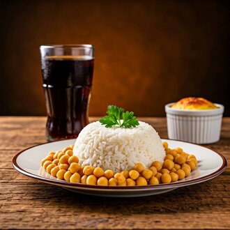 Vejeteryan Pilav+coca Cola görseli