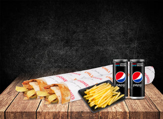2'Li Hatay Soslu Roket Tavuk Dürüm Pepsi Patatesli Menü görseli