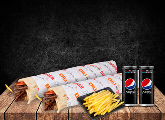2'Li Et Döner Dürüm Pepsi Max Patatesli Menü görseli