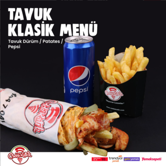 Katık Sriracha Soslu Tavuk Döner Dürüm Klasik Menü görseli