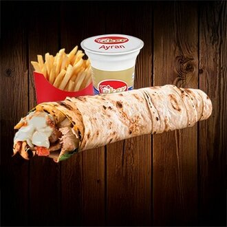 Tavuk Kaşarlı Dürüm + Ayran Menü görseli