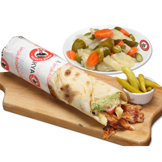 Antakya Usulü Humuslu Mega Tavuk Döner Dürüm (150 Gr.) görseli