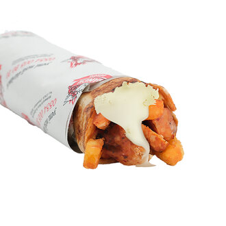 Kömürde Large Hatay Usulü Kaşarlı Tavuk Döner Dürüm görseli