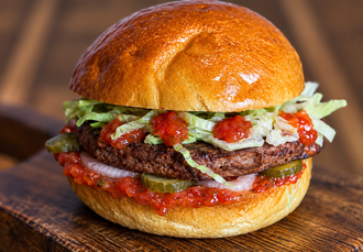 Sweet & Chilli Vegan Burger görseli