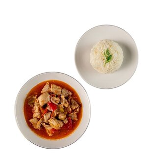 Acılı Tavuk Sote & Pirinç Pilavı görseli