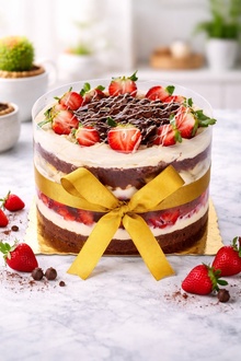 Sade Meyveli Pasta (8-10 Kişilik) görseli