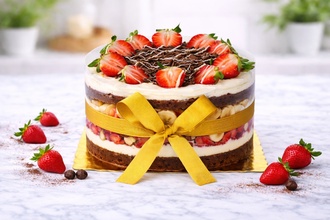 Meyve & Fındık Kremalı Pasta (4-6 Kişilik) görseli