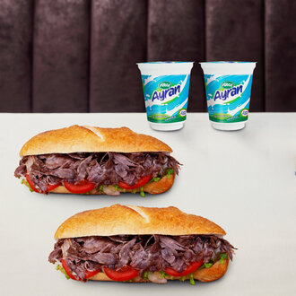 2'Li Somun Ekmek Döner Menü 100 Gr görseli