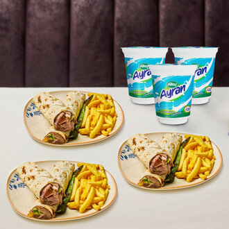 3' Lü Dürüm Döner Menü 100 Gr görseli