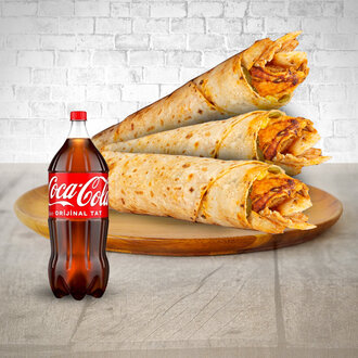 3 Adet Kral Dürüm (Ücretsiz 1 Litrelik İçecek) görseli