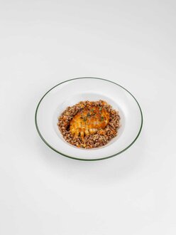 Pojarski Tavuk Köftesi(котлета пожарская с гречкой) görseli