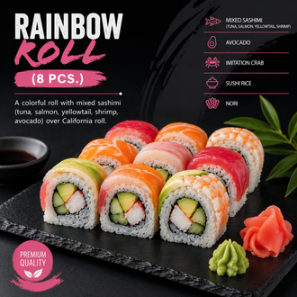 Rainbow Roll (8 Pcs.) görseli