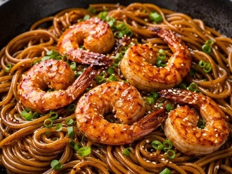 Teriyaki Soslu Karidesli Noodle görseli