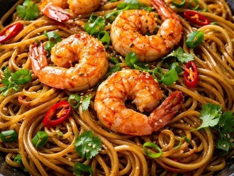 Karidesli Noodle görseli