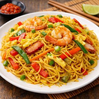 Körili Singapur Noodle görseli