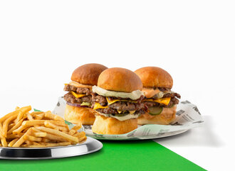 3'Lü Mini Burger + Patates Kızartması. ( 3 Adet 60G Smash Burger Köftesi ) görseli