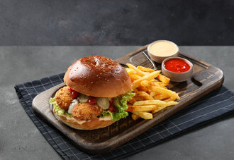 Çıtır Cheddarlı Tavuk Burger görseli