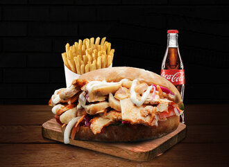 Mushroom Pita Tavuk Döner Menü görseli