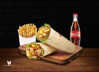 Lavaş Tavuk Döner İkili Dürüm Menü görseli