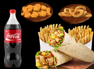 Duble Tavuk Döner Dürüm Menü görseli