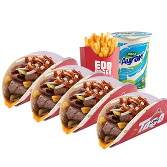 4'Lü Eqo Taco (Et Dönerden) Menü görseli